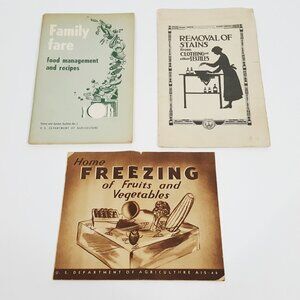 Vint US Dept Agriculture Recipe Freezer Stain Home Maker Remedy 1950's Ephemra